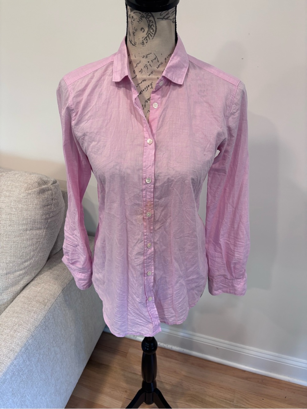 Hartford pink cotton button-down shirt size US XS
